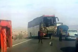 تصادف اتوبوس اتباع خارجی با ۵۴ مصدوم+عکس