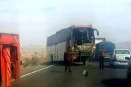 تصادف اتوبوس اتباع خارجی با ۵۴ مصدوم+عکس