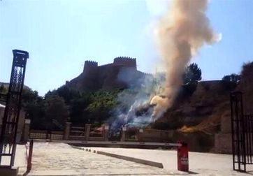 فیلتر سیگار یک گردشگر دلیل آتش سوزی در قلعه فلک الافلاک