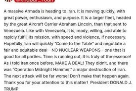 ترامپ: یک ناوگان بزرگ به سمت ایران در حرکت است