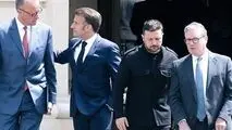 دیدار ماکرون، مرتس و استارمر با رئیس‌جمهور اوکراین درباره روسیه