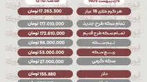 قیمت طلا، سکه و دلار امروز شنبه 5 اردیبهشت