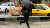 بارش باران در جاده‌های ۱۵ استان
