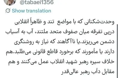 هشدار معاون دفتر پزشکیان درباره وحدت‌شکنان؛ کسی فریبشان را نمی‌خورد