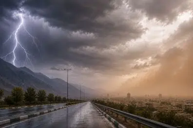 رگبار، رعدوبرق و گردوخاک در ۱۷ استان/هشدار آبگرفتگی و خسارت به سازه‌ها