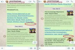 واتسپ هم علیه ریاض شهادت داد / خاشقجی پس از ورود به سفارت پیامرسانش را هرگز چک نکرد!