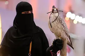 علاقه زنان عربستانی به شاهین شکاری + تصاویر