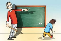 یزد؛ تنبیه دانش آموز بخاطر نوشتن روی تخته سیاه