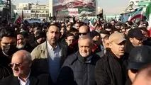 حضور پزشکیان، قالیباف و سیدحسن خمینی در اجتماع امروز تهران