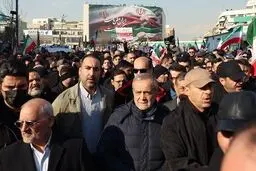 حضور پزشکیان، قالیباف و سیدحسن خمینی در اجتماع امروز تهران