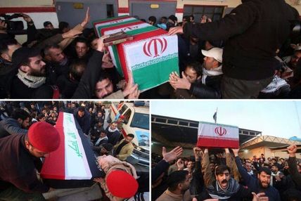 پیکر سردار سلیمانی روی دوش مردم عراق /آغاز مراسم وداع با حاج قاسم از کاظمین +عکس