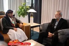 دیدار و گفتگو لاریجانی با سخنگوی انصارالله یمن