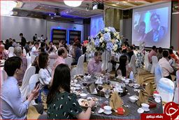 پخش زنده مراسم ازدواج زوج سنگاپوری از محل قرنطینه در چین!