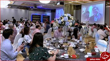 پخش زنده مراسم ازدواج زوج سنگاپوری از محل قرنطینه در چین!