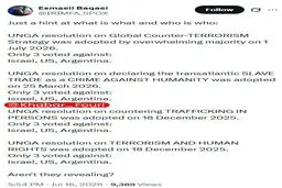 بقائی: آمریکا، اسرائیل و آرژانتین تنها مخالفان چند قطعنامه مقابله با تروریسم و جنایات بین‌المللی بودند