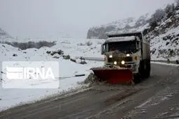 بارش برف در محور اسالم به خلخال