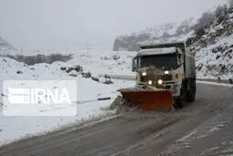 بارش برف در محور اسالم به خلخال