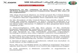 قالیباف: پس از ۳ نقض کلیدی چارچوب مورد تواقق، آتش‌بس و مذاکره بی‌معناست/ تهاجم به لبنان، تجاوز به آسمان ایران و انکار حق غنی‌سازی، نقض سه بند کلیدی چارچوب مورد توافق است