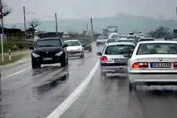 بارش برف و باران در ۱۰ استان/ ترافیک نیمه‌سنگین در محور‌های ورودی پایتخت