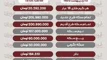 قیمت طلا، سکه و دلار امروز یکشنبه 13 اردیبهشت