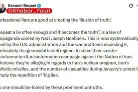 قائی: ادعاها درباره برنامه هسته‌ای، موشک بالستیک و تعداد جان‌باختگان نا‌آرامی‌های دی‌ماه دروغ بزرگ است