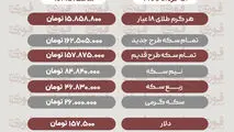 قیمت طلا، سکه و دلار امروز چهارشنبه 27 خرداد1405