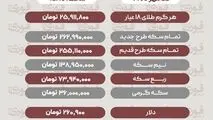 قیمت طلا، سکه، دلار و سایر ارزها چهارشنبه 22 مهر 1405