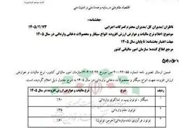 نرخ مالیات انواع سیگار در سال ۱۴۰۵ اعلام شد