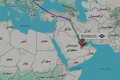 فرود C-5 Galaxy آمریکا در العدید قطر