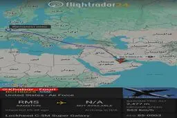 فرود C-5 Galaxy آمریکا در العدید قطر