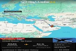 فرود C-5 Galaxy آمریکا در العدید قطر