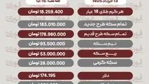 قیمت طلا، سکه و دلار امروز چهارشنبه 13 خرداد