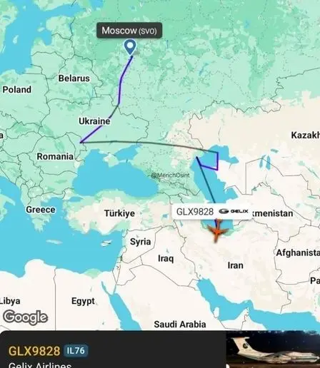 ساعاتی پیش یک فروند هواپیمای باری نظامی روسیه در ایران فرود آمد