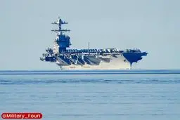 ناو هواپیمابر هسته‌ای فورد در سواحل اسرائیل مستقر می‌شود