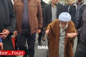حضور آیت الله جنتی در راهپیمایی ۲۲ بهمن تهران