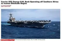 حرکت ناو هواپیمابر آمریکایی به سمت دریای عرب با دور زدن آفریقا