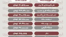 قیمت طلا، سکه، دلار و سایر ارز ها شنبه ۱۸ مهر ۱۴۰۵+ جدول