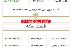 آخرین نرخ طلا و سکه 