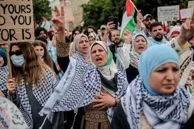 طنین سرود فلسطین در خیابان‌های برلین+ ویدیو