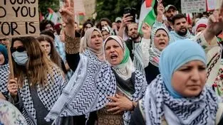 طنین سرود فلسطین در خیابان‌های برلین+ ویدیو
