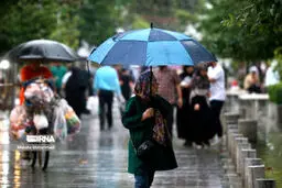 رگبار باران در ۱۱ استان