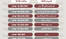 آخرین قیمت طلا، سکه و دلار6مرداد1405