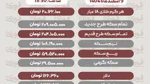 قیمت طلا، سکه، دلار و سایر ارزها امروز ۹ اسفند