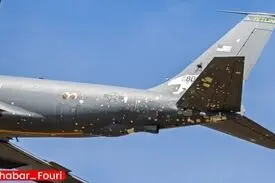 تصاویری از یک سوخت‌رسان آسیب‌دیده آمریکا در اثر حملات ایران