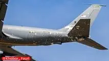 تصاویری از یک سوخت‌رسان آسیب‌دیده آمریکا در اثر حملات ایران